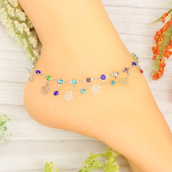 "Handmade Anklet – Elegant & Delicate Jewelry for Women | UNVRC1199 - Picture 2 of 10